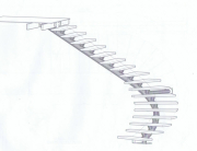 Steel tube stairs drawing