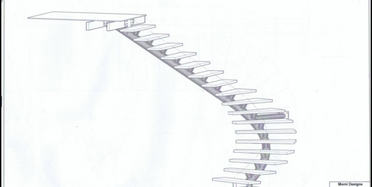 Steel tube stairs drawing